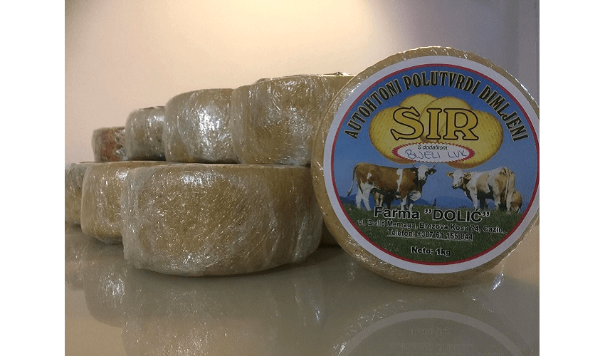 Polutvrdi sir - bijeli luk, 1kg